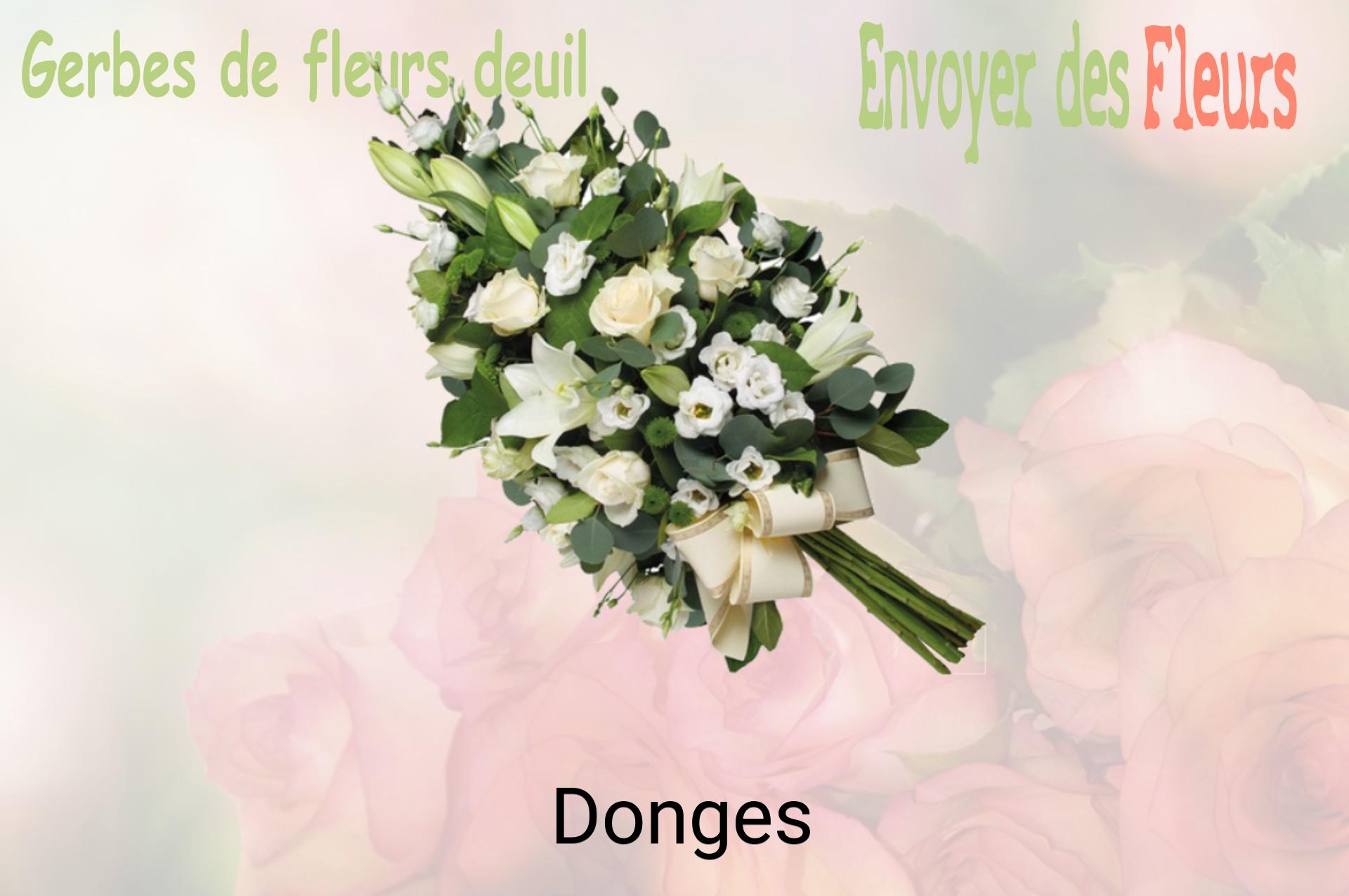 Gerbe de fleurs de deuil livrée à Donges